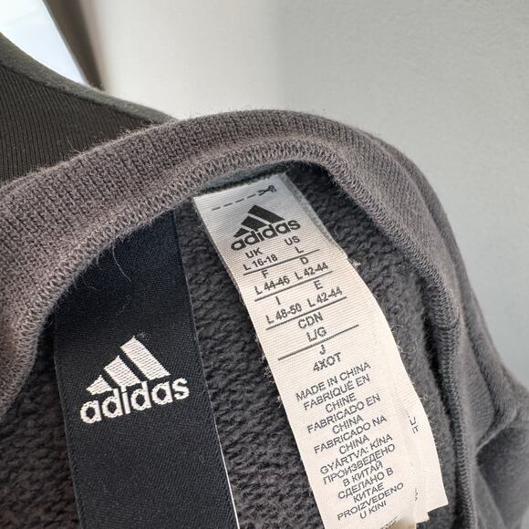 Adidas x Wanderlust Gray Sweatshirt Cotton Crew Neck Drop Shoulder Size Large L - Picture 5 of 6